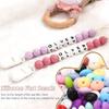 2pcs Personalized Name Baby Pacifier Clips Custom Pacifier Chain Holder for Baby Newborn Gift (A) view 4