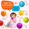 ROHSCE Baby Balls for Toddlers 1-3, Bath Toys for Babies 6-12 Months, Infant Soft Sensory Balls Set, Montessori Bathroom Shower Teether Gift for Boys Girls 6 Pack view 2