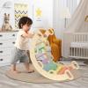 BlueWood Wooden Ladder Arch for Climbing Toddlers Waldorf Children Indoor Gym Learning Playset Playground Kids - Rainbow view 2