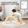 BlueWood Wooden Ladder Arch for Climbing Toddlers Waldorf Children Indoor Gym Learning Playset Playground Kids - Rainbow view 3