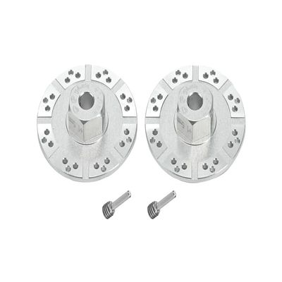 GPM Upgrades Aluminum 7075 +1.5Mm Hex With Brake Disk With Silver Lining for 1/10 Baja Rey Desert Truck-Los03008 (silver)
