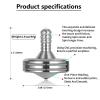 LOQATIDIS Precision Metal Spinning Top, The Easiest to Spin, Long Spin time Exceed 8 Mins, Support Handstand Rotation, Kill Time Relief Stress ADHD Anti-Anxiety Fidget Toys (M, Silver) view 2