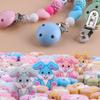 Personalized Pacifier Clip with Name Easter Bunny Customized Pacifier Holder Clip for Boys Girls (Pink) view 3