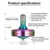 LOQATIDIS Precision Metal Spinning Top, The Easiest to Spin, Long Spin time Exceed 8 Mins, Support Handstand Rotation, Kill Time Relief Stress ADHD Anti-Anxiety Fidget Toys (M, Colorful) view 2