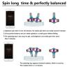 LOQATIDIS Precision Metal Spinning Top, The Easiest to Spin, Long Spin time Exceed 8 Mins, Support Handstand Rotation, Kill Time Relief Stress ADHD Anti-Anxiety Fidget Toys (M, Colorful) view 4