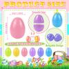 OCTERIC 120Pcs Easter Eggs, 2.3" Fillable Pastel Colors Plastic Easter Eggs Empty for Easter Hunt, Easter Basket Stuffers, Party Favor, Classroom Prize Supplies view 2