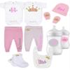 Pink Princess: 10-Piece Custom Baby Gift Set  Personalized with Your Baby's Name for a Cute and Casual Touch! view 1