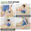 BlueWood Pikler Triangle Set, Toddler Climbing Toys Indoor, 7in1 Foldable Baby Climbing Toys- Rainbow view 3