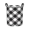 Foruidea Geometric Black White Laundry Basket,Laundry Hamper,Collapsible Storage Bin, Oxford Fabric Clothes Baskets,Nursery Hamper For Home,Office,Dorm,Gift Basket, Medium view 1