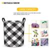 Foruidea Geometric Black White Laundry Basket,Laundry Hamper,Collapsible Storage Bin, Oxford Fabric Clothes Baskets,Nursery Hamper For Home,Office,Dorm,Gift Basket, Medium view 3