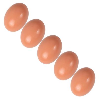 Baluue 5pcs Realistic Wooden Eggs for DIY Crafts Easter Decorations and Creative Projects Vivid Faux Eggs for Home Parties and Imaginative Play