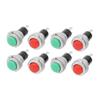 WARTHY 4 Pairs 3A 125V 6A 250V SPST NO Momentary Micro Push Button Switch Green Red view 1