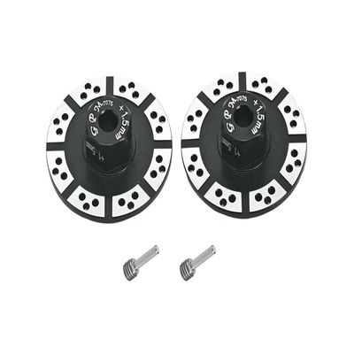 GPM Upgrades Aluminum 7075 +1.5Mm Hex With Brake Disk With Silver Lining for 1/10 Baja Rey Desert Truck-Los03008 (black)