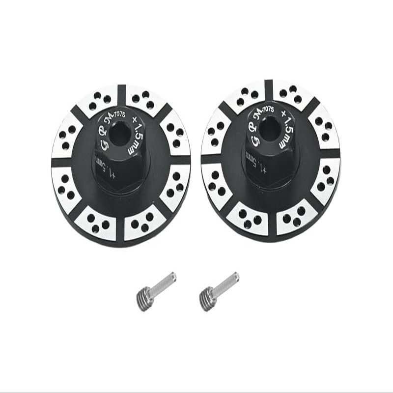GPM Upgrades Aluminum 7075 +1.5Mm Hex With Brake Disk With Silver Lining for 1/10 Baja Rey Desert Truck-Los03008 (black)
