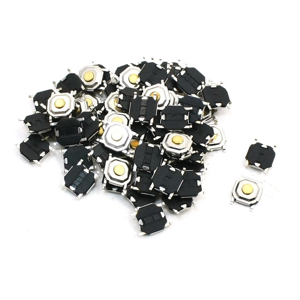 WARTHY 68 Device SMT Surface Mounted 4 Terminal Momentary Push Button Tactile Switch, 5mm x 5mm x 1.5mm