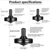 LOQATIDIS Precision Metal Spinning Top, The Easiest to Spin, Long Spin time Exceed 8 Mins, Support Handstand Rotation, Kill Time Relief Stress ADHD Anti-Anxiety Fidget Toys (3PCS L+M+S, Black) view 2