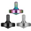LOQATIDIS Precision Metal Spinning Top, Easy to Spin, Long Spin time Exceed 8 Mins, Support Handstand Rotation, Kill Time Relief Stress ADHD Anti-Anxiety Fidget Toys (3PCS L, Black+Silver+Colorful) view 1