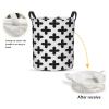 Foruidea Black Pattern Laundry Basket,Laundry Hamper,Collapsible Storage Bin, Oxford Fabric Clothes Baskets,Nursery Hamper For Home,Office,Dorm,Gift Basket view 2