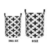 Foruidea Black Pattern Laundry Basket,Laundry Hamper,Collapsible Storage Bin, Oxford Fabric Clothes Baskets,Nursery Hamper For Home,Office,Dorm,Gift Basket view 3