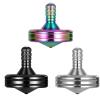 LOQATIDIS Precision Metal Spinning Top, Easy to Spin, Long Spin time Exceed 8 Mins, Support Handstand Rotation, Kill Time Relief Stress ADHD Anti-Anxiety Fidget Toys (3PCS M, Black+Silver+Colorful) view 1