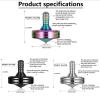 LOQATIDIS Precision Metal Spinning Top, Easy to Spin, Long Spin time Exceed 8 Mins, Support Handstand Rotation, Kill Time Relief Stress ADHD Anti-Anxiety Fidget Toys (3PCS M, Black+Silver+Colorful) view 2