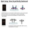 LOQATIDIS Precision Metal Spinning Top, Easy to Spin, Long Spin time Exceed 8 Mins, Support Handstand Rotation, Kill Time Relief Stress ADHD Anti-Anxiety Fidget Toys (3PCS M, Black+Silver+Colorful) view 4