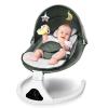 Electric Baby Swing with Remote Control - 5 Natural Motion Speeds, Detachable Seat Pad | Portable Infant Swing for Indoor/Outdoor Use (0-12M, 20lbs)(Green) view 1