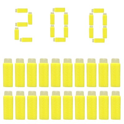 Lififun 200pcs Half-Length Soft Darts Compatible with Dart Zone, Adventure, Nerf, Worker - for Foam Dart Blasters & Toy Guns Accurate 1.2g 14+ Red (Luminous Yellow)