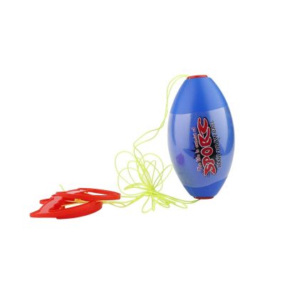 WOHPNLE Zoom Ball, Plastic Zip Ball Hole Design Zip Toy with Flexible Rope Pull Ball Game Ergonomic Handle Sliding Zoom Ball for Children Toy(Blue)