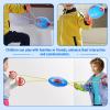 WOHPNLE Zoom Ball, Plastic Zip Ball Hole Design Zip Toy with Flexible Rope Pull Ball Game Ergonomic Handle Sliding Zoom Ball for Children Toy(Blue) view 3