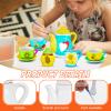 PullCrease 45 Pcs Porcelain Mini Tea Cup Set Including Porcelain Dishes Brush Children Ceramic Play DIY Craftfor Kids Girls 6-8 and up Party Birthday Gift Baby Shower Wedding Supplies(Cute Style) view 3