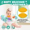 AWOTOY Baby Toys 0 to 12 Months, Musical Stuffed Animal Activity Soft Toys with Multi-Sensory Crinkle, Rattle and Textures, Infant Tummy Time Toys for Newborn Boys, Seahorse, Blue view 4