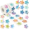 A1diee Spring Sea Turtle Sticker - 1000Pcs in 2 Rolls with 16 Patterns Cute Colorful Turtle Motivational Self-Adhesive Decals Gifts for Children Kids Teacher Reward Party Favor Windows Water Bottle view 1