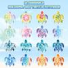 A1diee Spring Sea Turtle Sticker - 1000Pcs in 2 Rolls with 16 Patterns Cute Colorful Turtle Motivational Self-Adhesive Decals Gifts for Children Kids Teacher Reward Party Favor Windows Water Bottle view 3