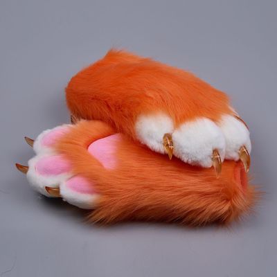 Fursuit Paws Furry Furries Paw Costumes Accessories (Orange Pair)