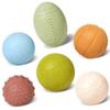 ROHSCE Bath Toys, Soft Sport Sensory Balls for Toddlers Boys Girls No Hole Wheat Straw Soft Montessori Toys for Babies 6 Months+, Swimming Pool Beach Shower Baby Toys view 1