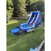 24FT(L) Commercial Grade Water Slide for Kids Adults, (Heavy Duty Full PVC) (Big Airtight Water Pool), (1100w UL Blower), Inflatable Waterslide for Backyard, Ocean Outdoor Slide Park, 24x13x12ft view 2