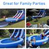 24FT(L) Commercial Grade Water Slide for Kids Adults, (Heavy Duty Full PVC) (Big Airtight Water Pool), (1100w UL Blower), Inflatable Waterslide for Backyard, Ocean Outdoor Slide Park, 24x13x12ft view 3