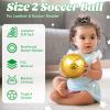 Golden Mini Soccer Ball Size 2 Toddler Soccer Ball Small Soccer Ball Kids Soccer Ball Age 3-8 Indoor Soccer Ball Training Soccer Ball for Soccer Trophy Boys Girls Gift Outdoor Grass Game Sport Yard view 2