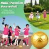 Golden Mini Soccer Ball Size 2 Toddler Soccer Ball Small Soccer Ball Kids Soccer Ball Age 3-8 Indoor Soccer Ball Training Soccer Ball for Soccer Trophy Boys Girls Gift Outdoor Grass Game Sport Yard view 4