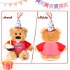 Humor Ted Dancing Singing Happy Birthday Interactive Teddy Bear Stuffed Animal W/Cupcake,Singing Stuffed Animals Musical Animated Plush Toy W/Glow Candle, Teddy Bear Birthday Gift for Kids Adults,12" view 4