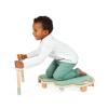 Janod - Sweet Cocoon Rolling Sheet - FSC Wooden Skateboard - Develops the Sense of Balance - Skill Game for Children from 4 Years, Green view 1