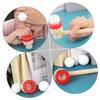 Abaodam Wooden Ball Blower Toy for Kids and Adults 3Pcs Wood Balancing Floating Balls with Blow Pipes Develop Motor Skills and Hand-Eye Coordination Family Outdoor Game view 2