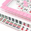 AzulHome Pink Mahjong Game Set, 144 Large 42mm(1.7") Melamine Tiles with 4 Dices 80 Poker Chips, Complete Traditional Mahjong Tiles Set, Large, Majiang, (Tiles Only) view 2