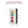 Fangyid Control Box with Light Button Switch 24V/220V with Emergency Stop Button self Reset Industrial Switch Waterproof Box (Color : 5 Rybgw, Size : 220V) view 2