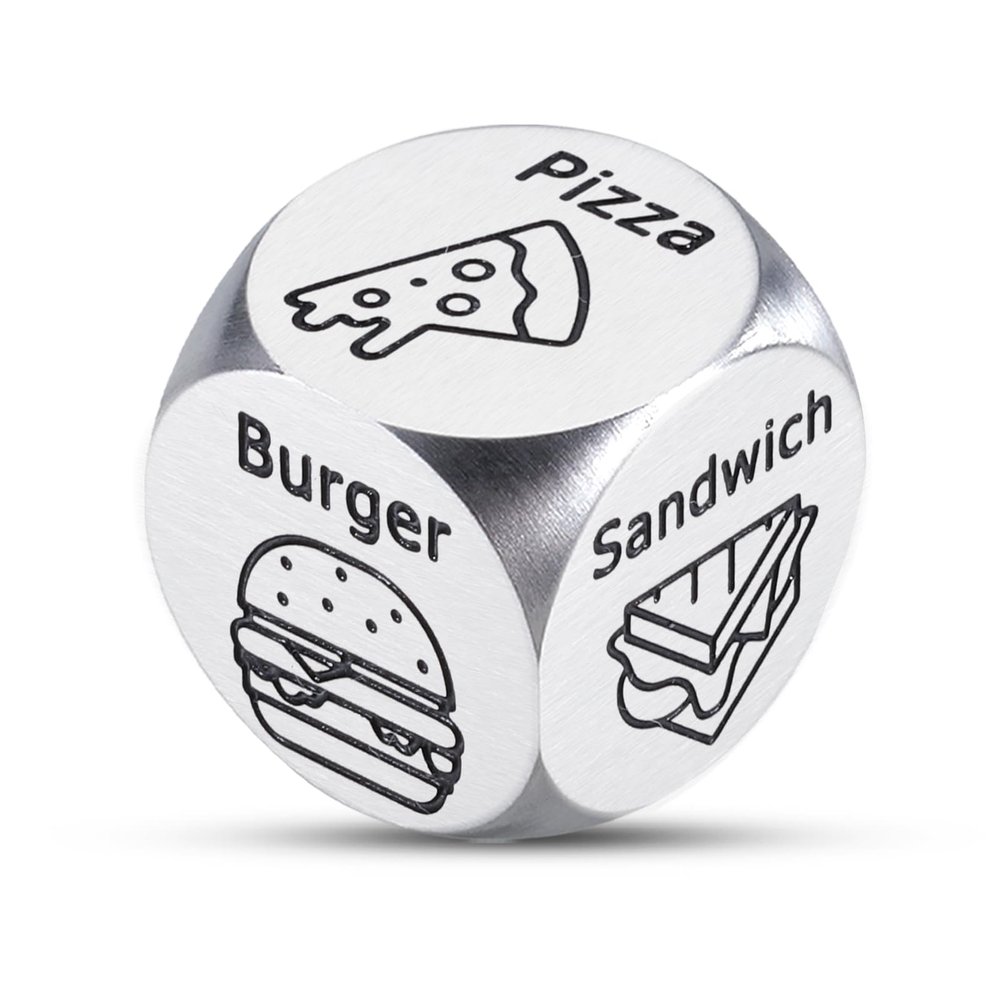 Wife Valentines Day Gifts,Food Dice for Boyfriend,Date Night Game Dice for Husband,Movie Night Gift for Women Men,Iron Gift for 6th Anniversary for Him,Valentines Day Gifts for Boyfriend