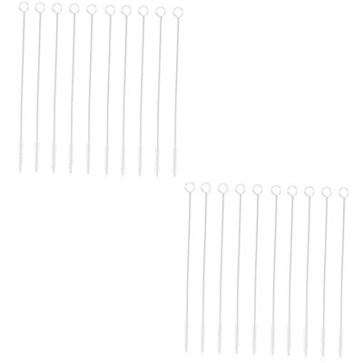 GLEAVI 20pcs Stainless Steel Cleaning Brush Bottles and Drinking Straws for Hard Reach Places Easy to Clean and Reusable Tools