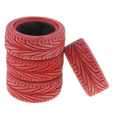 4PCS RC Car Rubber Tire Tyre for 1/10 RC Model HSP 94123 Car Modification Accessories (Color : A)