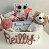 Custom Baby Name Basket, Personalized Baby Gift Basket Cotton Rope Diaper Caddy Nursery Organizer Stortage Bin for Baby Shower (Style A) view 2