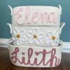 Custom Baby Name Basket, Personalized Baby Gift Basket Cotton Rope Diaper Caddy Nursery Organizer Stortage Bin for Baby Shower (Style A) view 3